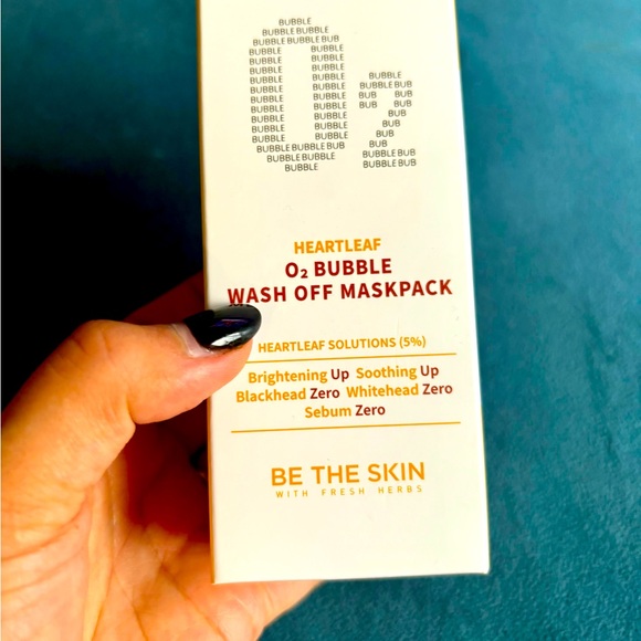 BE THE SKIN Heartleaf O2 Bubble Wash Off Mask Pack 4.23 oz / 120 g | - Picture 3 of 7